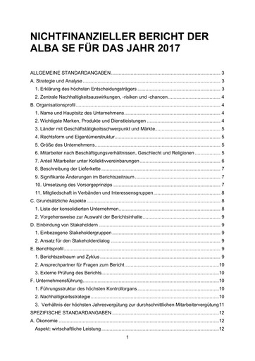 Thumbnail ALBA SE ESG Report 2017
