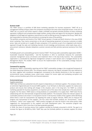 Thumbnail TAKKT AG ESG Report 2018