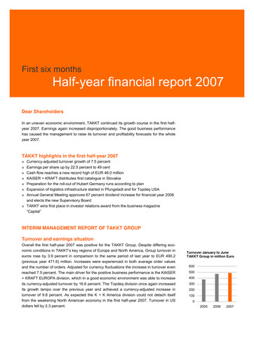 Thumbnail TAKKT AG Half-year Report 2007-h1