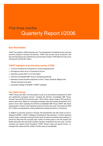 Thumbnail TAKKT AG Quarterly Report 2006-q1