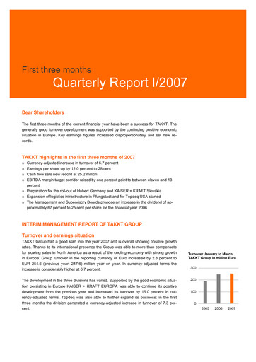 Thumbnail TAKKT AG Quarterly Report 2007-q1