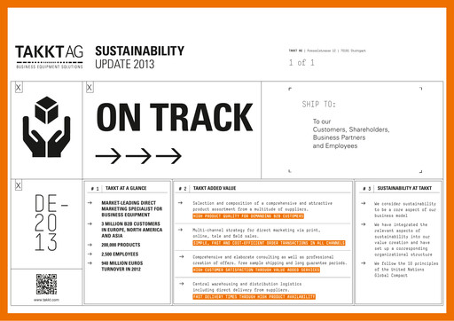 Thumbnail TAKKT AG Sustainability Report 2013
