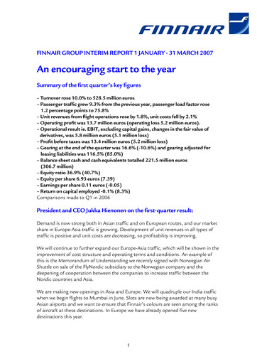 Thumbnail Finnair
 Quarterly Report 2007-q1