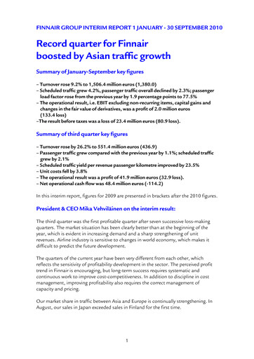 Thumbnail Finnair
 Quarterly Report 2010-q3