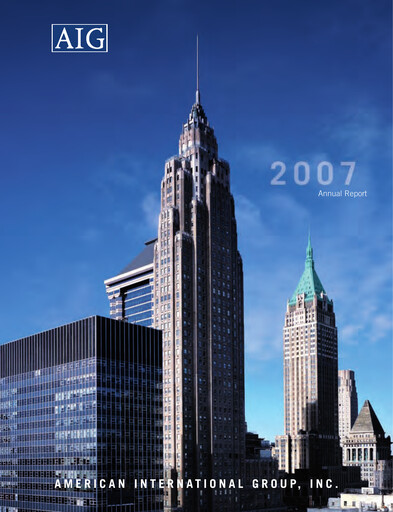 Thumbnail American International Group Annual Report 2007