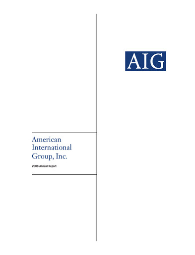 Thumbnail American International Group Annual Report 2008