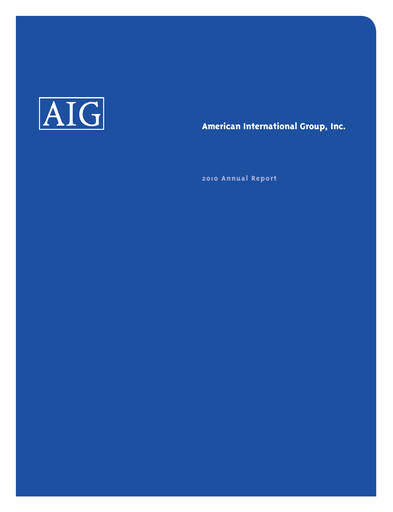 Thumbnail American International Group Annual Report 2010