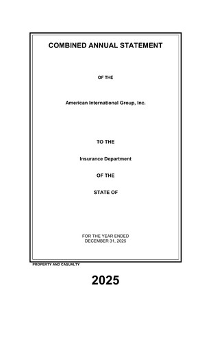 Thumbnail American International Group Financial Statement 2025