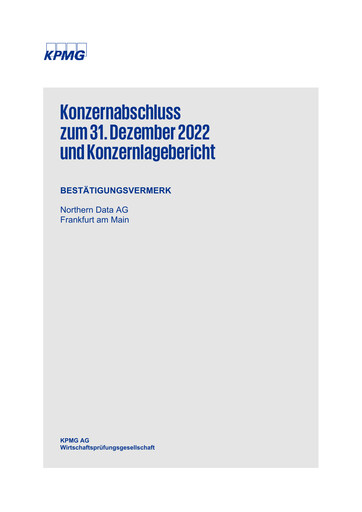 Thumbnail Northern Data AG Financial Report 2022