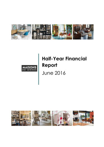 Miniature Maisons du Monde Rapport semestriel 2016-h1
