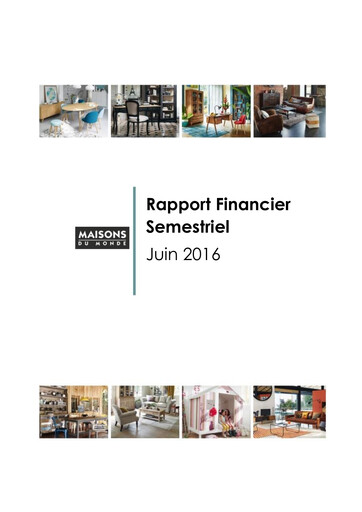 Miniature Maisons du Monde Rapport semestriel 2016-h1