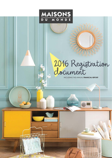 Miniature Maisons du Monde Document d'enregistrement universel 2016