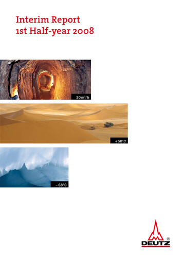 Miniature DEUTZ Rapport semestriel 2008-h1