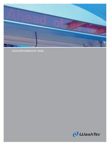 Thumbnail WashTec AG Annual Report 2006