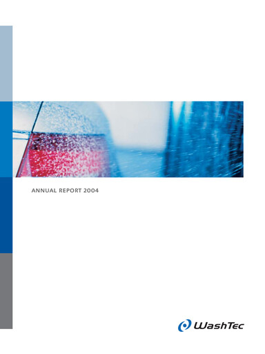 Thumbnail WashTec AG Annual Report 2004