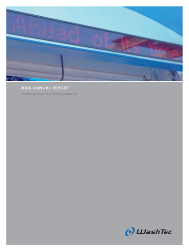 Thumbnail WashTec AG Annual Report 2006