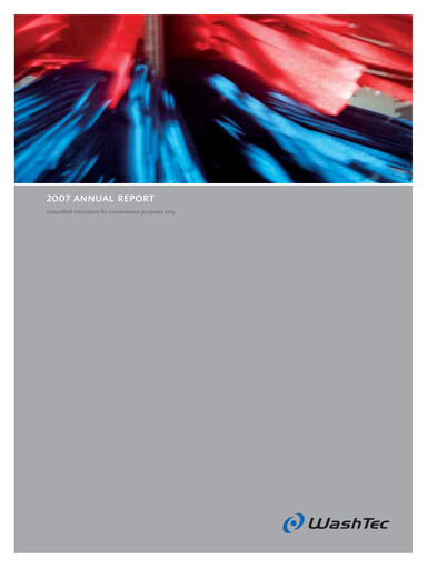 Thumbnail WashTec AG Annual Report 2007