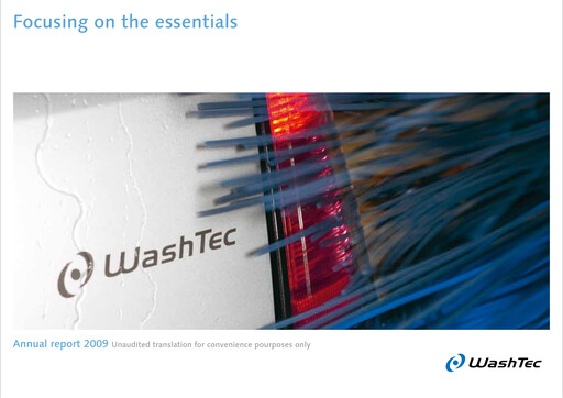 Thumbnail WashTec AG Annual Report 2009