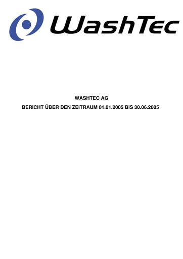 Miniature WashTec AG Rapport semestriel 2005-h1