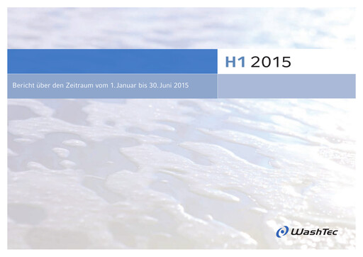 Miniature WashTec AG Rapport semestriel 2015-h1