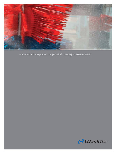 Thumbnail WashTec AG Half-year Report 2008-h1