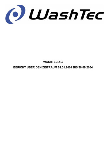 Thumbnail WashTec AG Quarterly Report 2004-q3