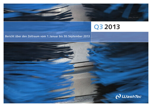 Thumbnail WashTec AG Quarterly Report 2013-q3
