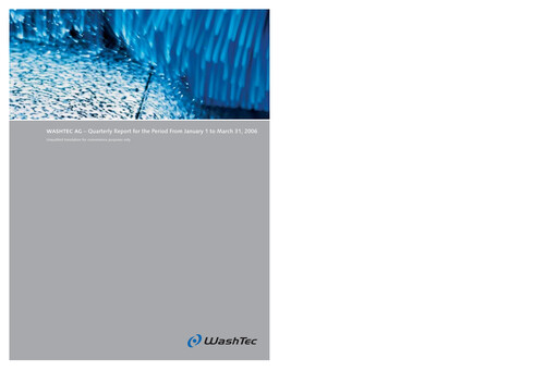 Thumbnail WashTec AG Quarterly Report 2006-q1