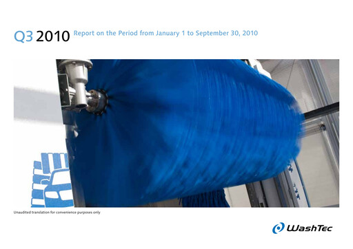 Thumbnail WashTec AG Quarterly Report 2010-q3