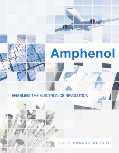 Thumbnail Amphenol Annual Report 2012