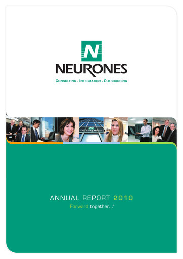 Thumbnail Neurones Annual Report 2010