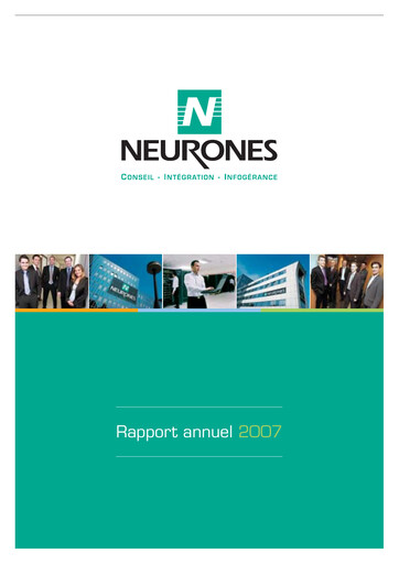 Miniature Neurones Rapport annuel 2007