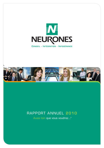 Miniature Neurones Rapport annuel 2010