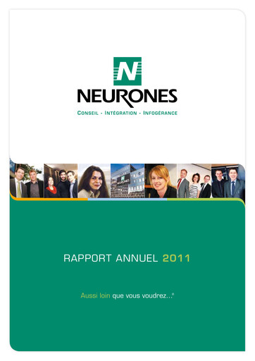 Miniature Neurones Rapport annuel 2011