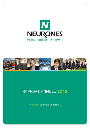 Miniature Neurones Rapport annuel 2012