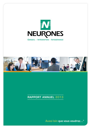 Miniature Neurones Rapport annuel 2013