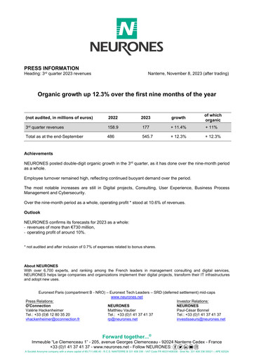 Thumbnail Neurones Quarterly Report 2023-q3
