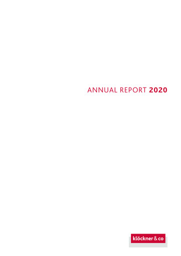 Thumbnail Klöckner & Co Annual Report 2020
