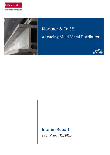 Thumbnail Klöckner & Co Quarterly Report 2010-q1