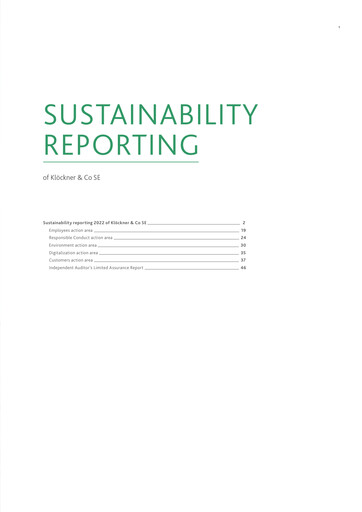Thumbnail Klöckner & Co Sustainability Report 2022