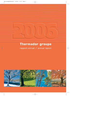 Thumbnail Thermador Groupe Annual Report 2006