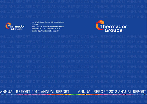 Thumbnail Thermador Groupe Annual Report 2012