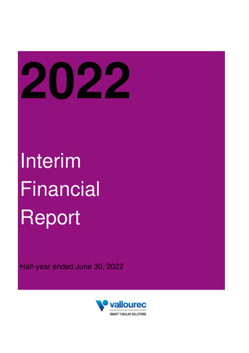 Miniature Vallourec Rapport semestriel 2022-h1