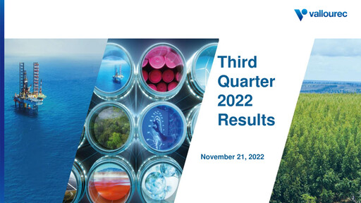 Miniature Vallourec Rapport trimestriel 2022-q3