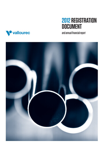 Thumbnail Vallourec Universal Registration Document 2012