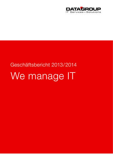 Thumbnail DATAGROUP SE Annual Report 2013-2014