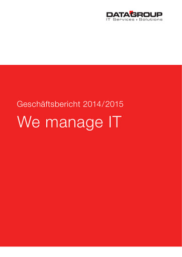 Thumbnail DATAGROUP SE Annual Report 2014-2015
