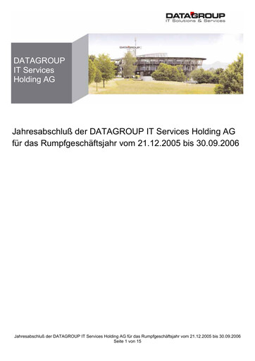 Thumbnail DATAGROUP SE Financial Statement 2005-2006