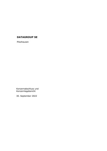 Thumbnail DATAGROUP SE Financial Statement 2021-2022
