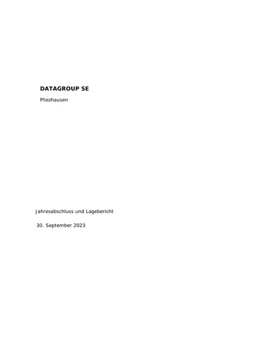 Thumbnail DATAGROUP SE Financial Statement 2022-2023